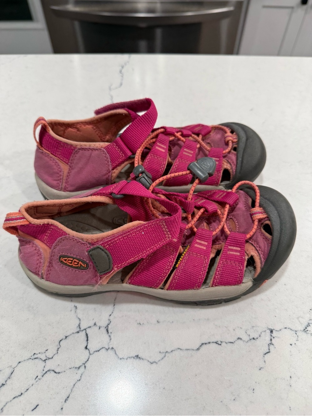 KEEN Newport H2 Kids Waterproof Closed-Toe Strappy Sandals Pink US 3